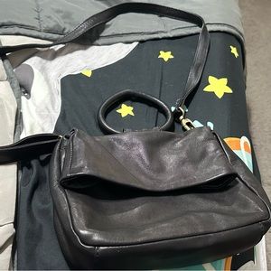 Hobo Satchel black leather crossbody like new